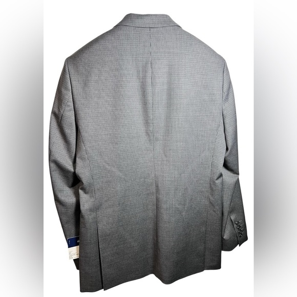 Stafford NWT Signature Sport Coat size 42 Navy/Gray Houndstooth w/Pockets - Picture 7 of 12